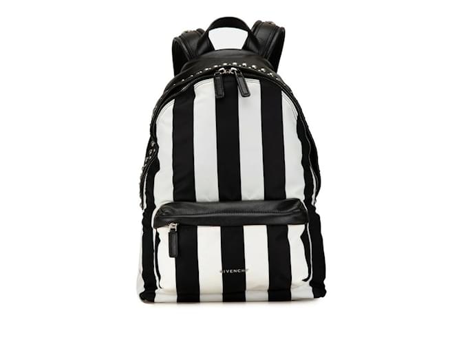 Givenchy Studded Backpack Black White Leather Nylon ref