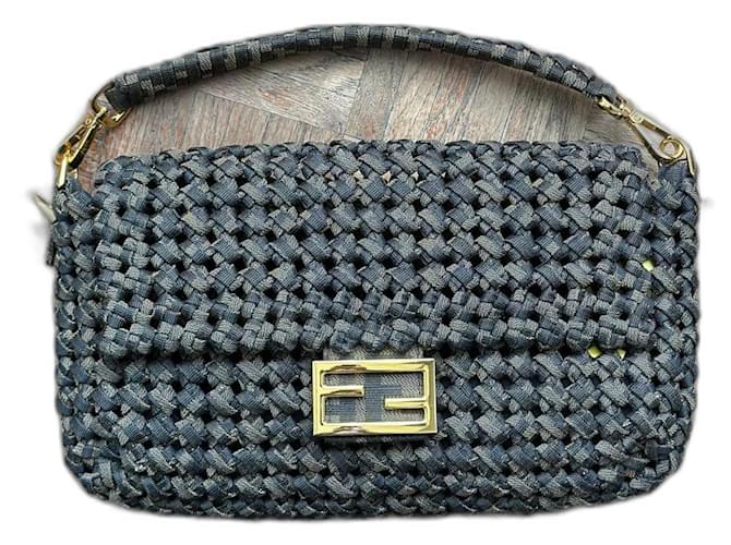Fendi Baguette Woven Baguette Fendi Zucca Brown Cloth