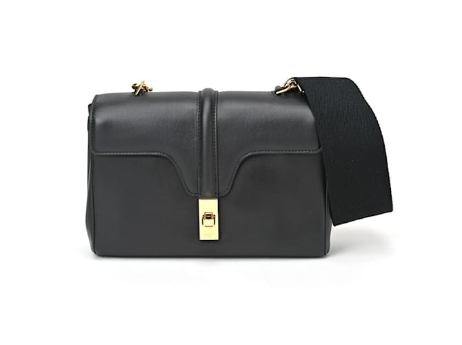 Céline Celine Teen Soft 16 Shoulder Bag Black Leather ref