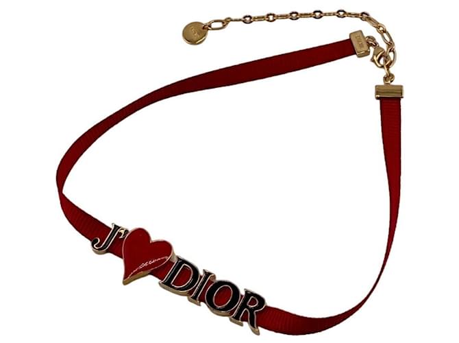 Christian Dior J'adior Choker Red Gold-plated ref.JC1607813 (Sold