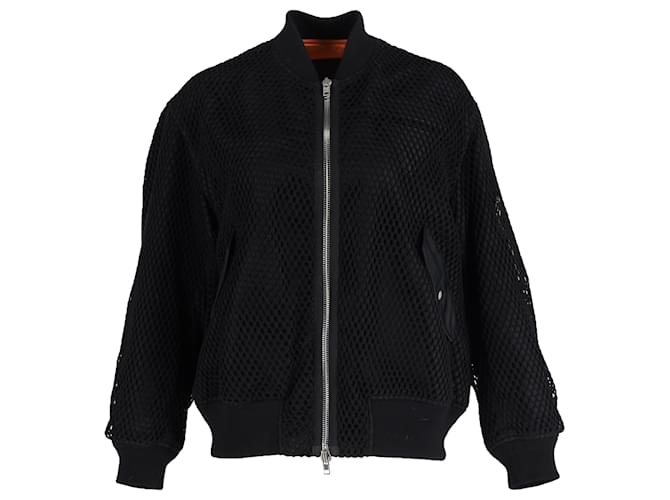 Alexander Wang Full Zip Bomber Jacket in Black Synthetic ref