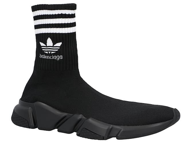 Balenciaga x Adidas Speed Trainer Black Polyester