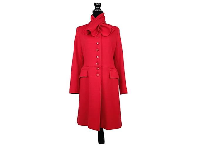 Vintage roter Mantel Genny Wolle Joli Closet