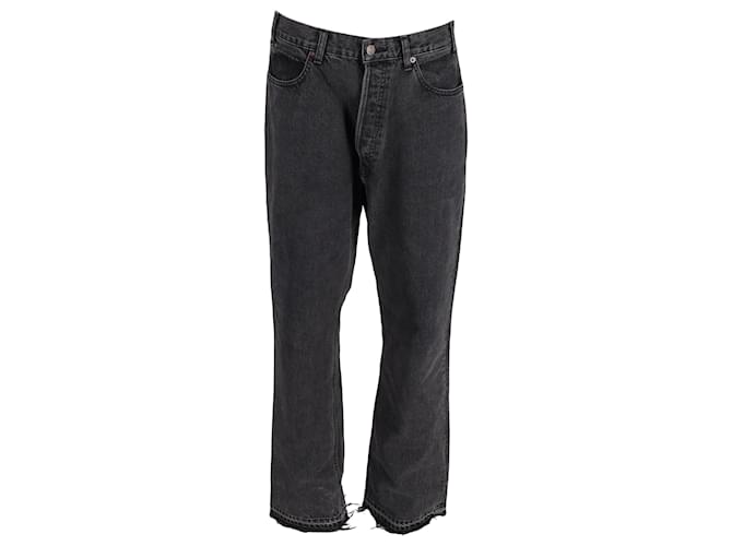 Céline Celine Wesley Straight Leg Jeans in Black Cotton ref
