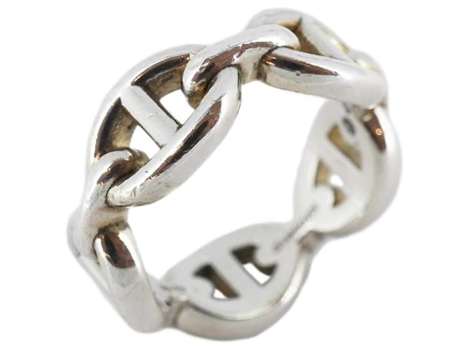 Ring Hermès Bague Femme Hermes Chaine d'Ancre Anchainée en Argent 925