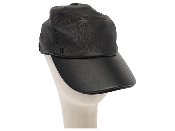 Hermès HERMES Cap Leather 58 Black Auth ar12426 ref.1613339 - Joli