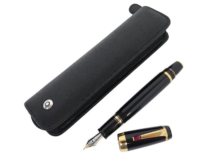 MONTBLANC BOHEME RED STONE 3665 FOUNTAIN PEN ZIP CASE Black