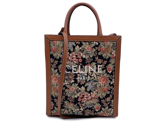 【CELINE直営】セール！CABAS VERTICAL ショルダー付き CELINE Triomphe Vertical Cabas Small Canvas Shoulder Bag Black