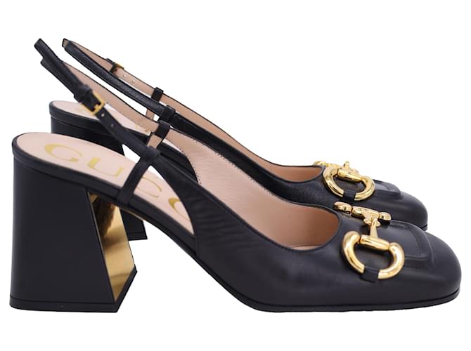 【関税込み】RECTO ブラック Bohemian クロッグ Gucci Black Sandals with Block Heel and GG 39 - BOPF