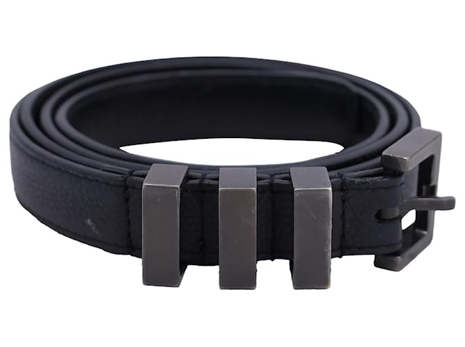 Saint Laurent Paris 3 Passant Belt in Black Leather ref.1616866 Joli Closet