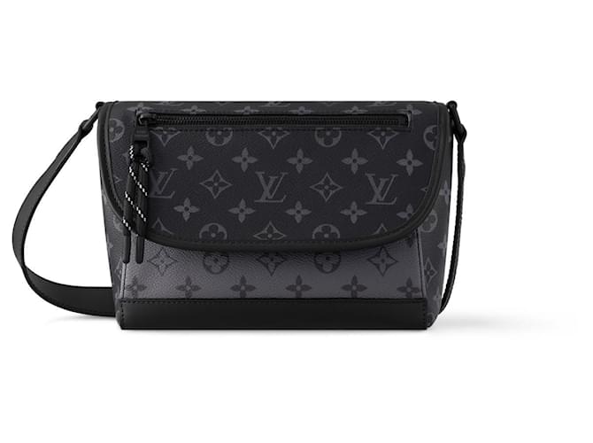 Louis Vuitton Monogram d'éclipse LV Pulse Messenger Toile Noir ref