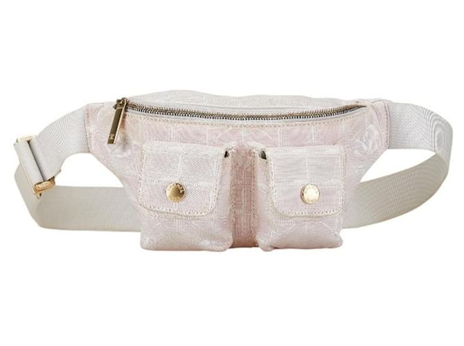 Chanel New Travel Line Pink Canvas Fanny Pack Cloth - Main Image