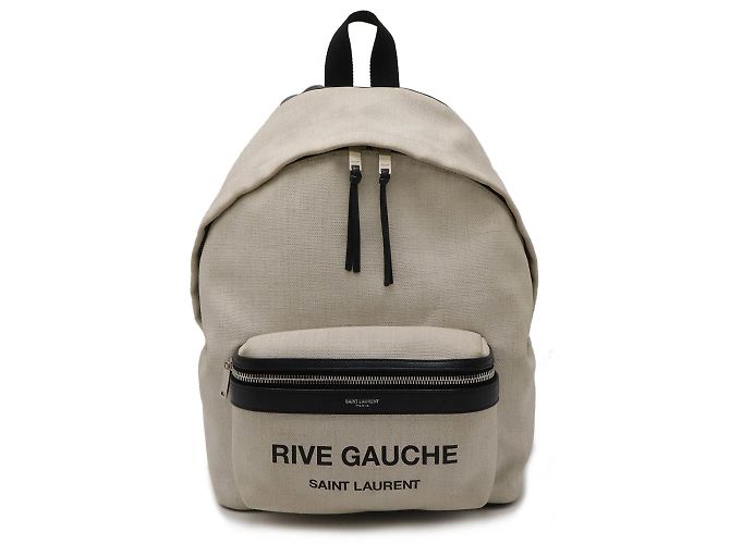 Saint Laurent Rive Gauche Backpack in Black Canvas Saint Laurent Rive Gauche Backpack in Black Canvas main image 4