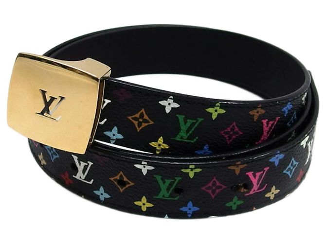 Louis Vuitton Monogram Multicolor Santur LV Cut Belt Black  display picture 1