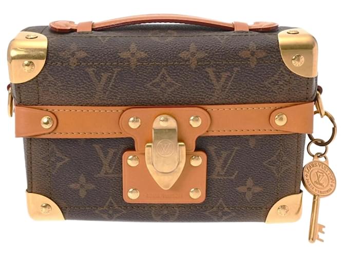 Louis Vuitton Monogram Soul Trunk Handbag Brown Patent leather