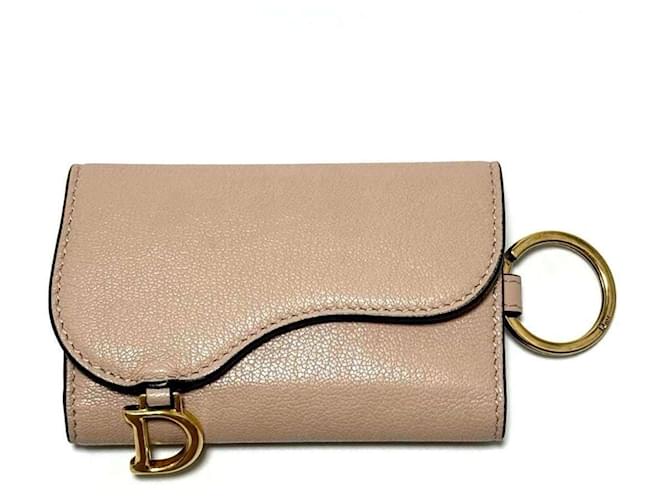 Christian Dior Women's Saddle Key Case Leather Metal ref