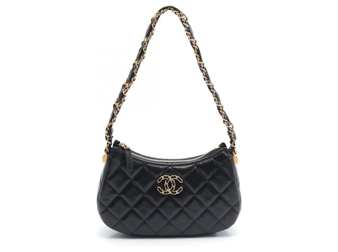 Chanel 19 Disneuf Matelasse Hobo Bag Black Leather ref.JC1621937