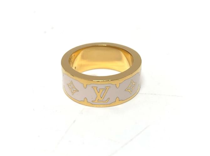 Louis Vuitton Nano Gram Enamel Metal Band Ring Joli