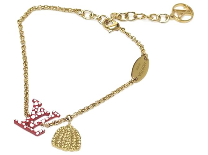 Louis Vuitton Yayoi Kusama Collaboration Charm Bracelet Red Golden