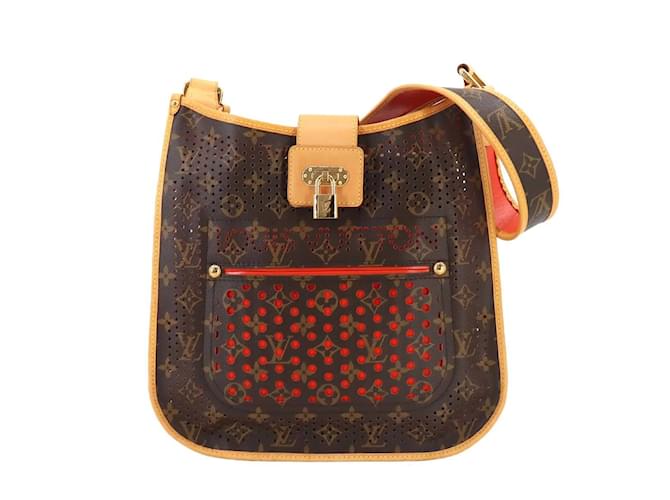Louis Vuitton Monogram Perforated Musette Shoulder Bag Orange