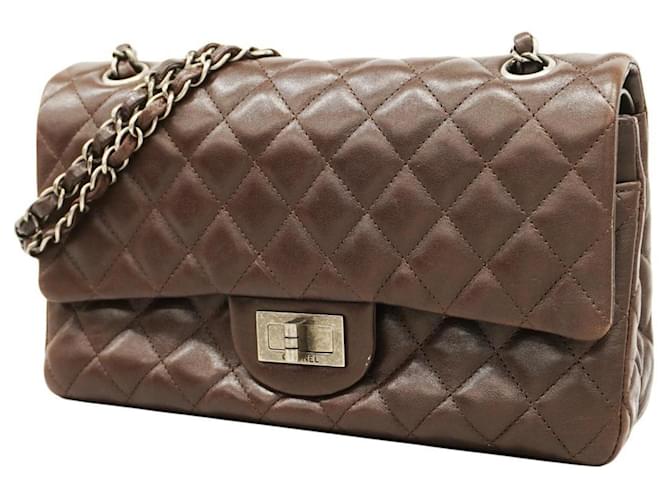 Chanel Shoulder Bag Matelasse 2.55 Brown Leather ref.JC1625783