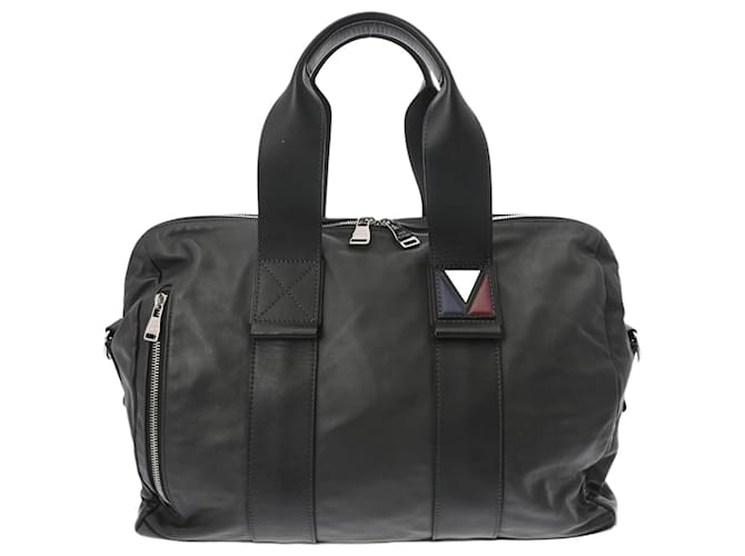Louis Vuitton Taiga V-Line Start PM Gray Leather Boston Bag Brown