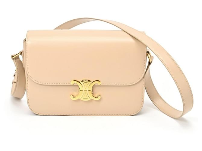 Céline Celine Classic Triomphe Shoulder Bag Leather