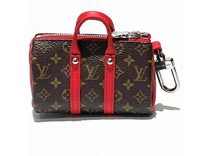 Monedero con llavero Monograma Louis Vuitton Castaño Charol ref