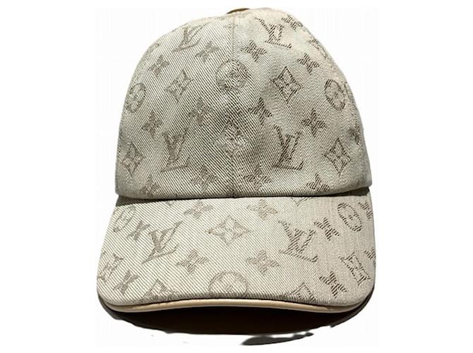 Louis Vuitton Be My Cap M77541 Beige Leather Cotton Cloth ref