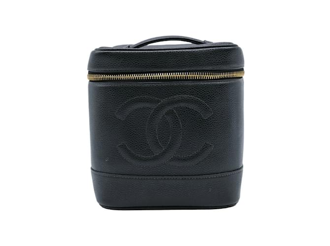 CHANEL 25S VANITY BAG 20 IN CREAMY BEIGE CAVIAR LEATHER