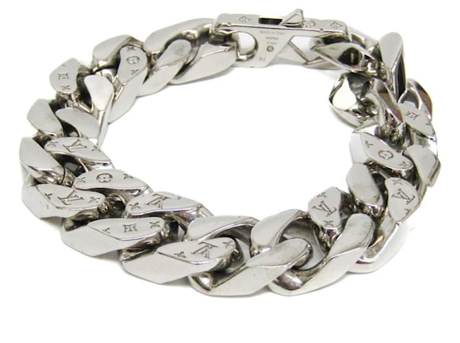 Louis Vuitton LV Chain Links Charm Bracelet Silvery Metal ref