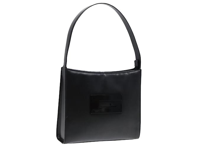 GUCCI Shoulder Bag Leather Black Silver Auth ep5573 Silvery ref