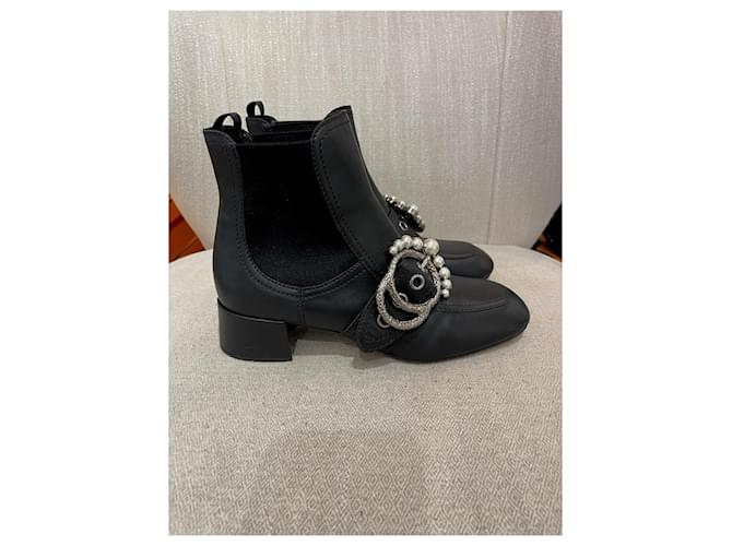 Miu Miu Ankle boots Boots Black ankle booties Womens ankle boots