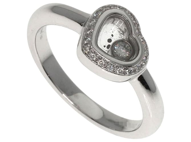 Chopard Happy Diamond Heart Motif Ring White gold