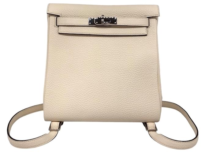Hermès Hermes Kelly Ad PM Nata Y Stamp Ivory White Rucksack Cream