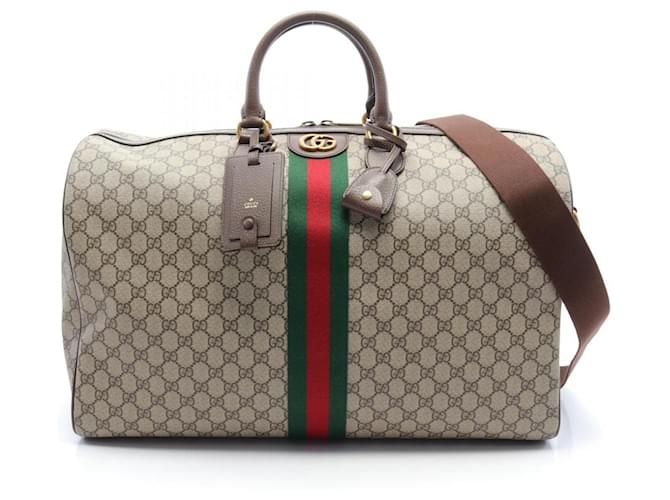 Gucci GG Supreme Sherry Line Boston Bag Brown Multiple colors