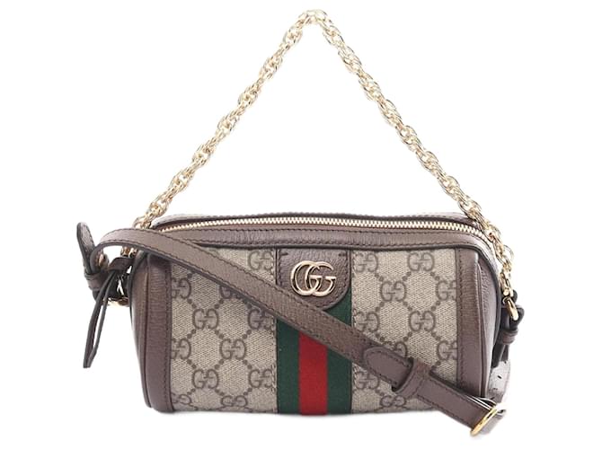 Borsa a Spalla GUCCI Ophidia GG Supreme Marrone Multicolore Beige