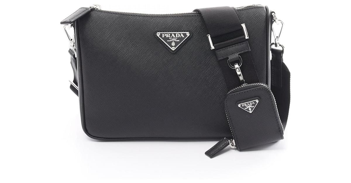 【PRADA】LEATHER SHOULDER BAG Prada Leather Shoulder Bag | Saks Fifth Avenue