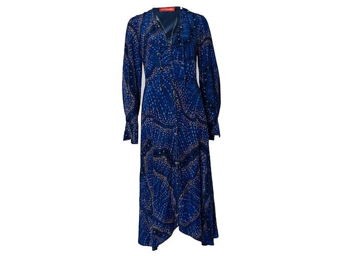 Altuzarra maxi blue dress with dotted print Silk Cotton ref.1641709 - Joli Closet Altuzarra maxi blue dress with dotted print Silk Cotton ref.1641709 - Joli Closet