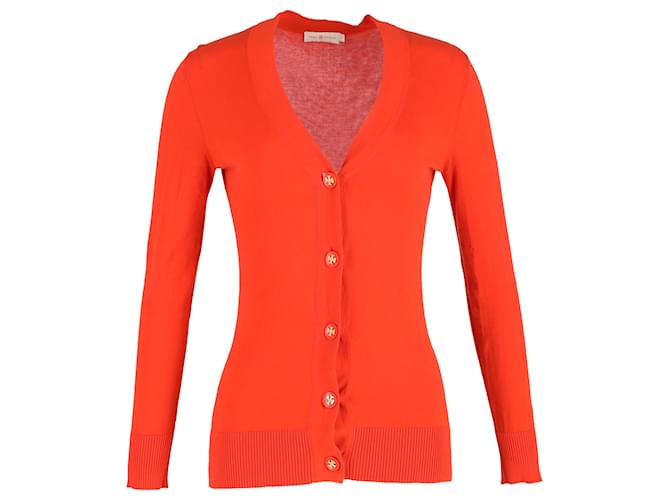 Tory Burch Simone-Cardigan aus orange Baumwolle Joli
