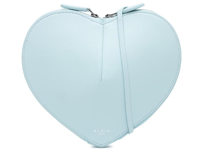 Alaia ハートバッグ ライトブルー Alaïa Le Coeur Leather Cross-body bag - Light Blue - One Size ALAÏA