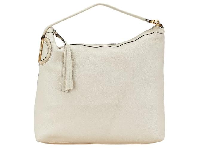 Gucci Leather Interlocking G Shoulder Bag 309530 White ref