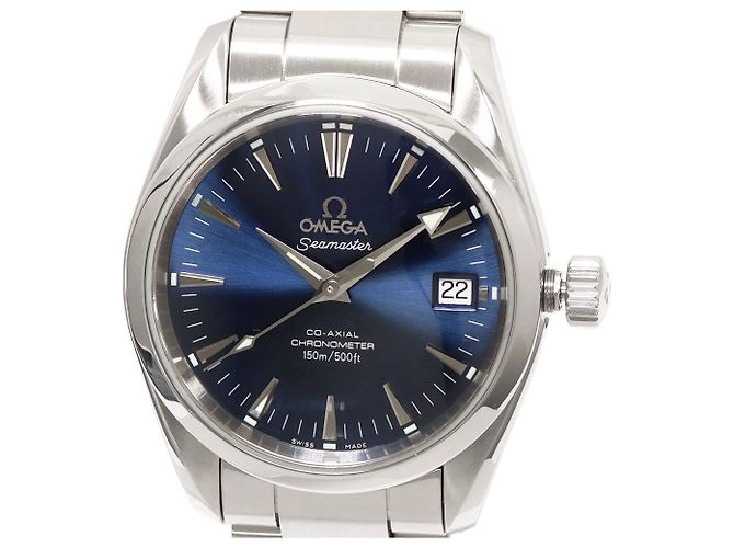 Omega Seamaster Aqua Terra Stainless Steel Blue Metal ref.1647341 ...