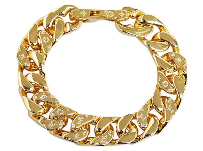Louis Vuitton Monogram Chain Links Bracelet M00305 Golden Metal