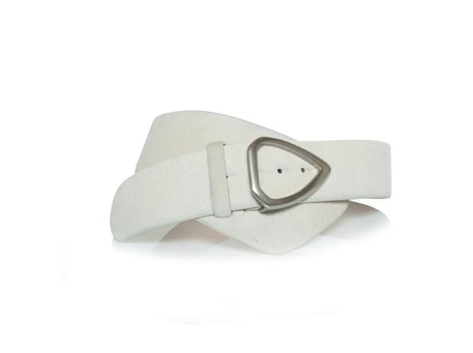 【関税込み】Isabel Marant ホワイト Bonni ベルト Isabel Marant, Link chain ponyskin belt White Leather ref