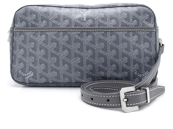 Goyard Cup Vert PM PVC Leather Shoulder Bag Grey Cloth ref