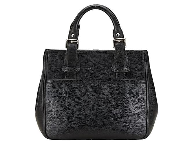 Burberry Nova Check Leather Handbag Black Joli Closet