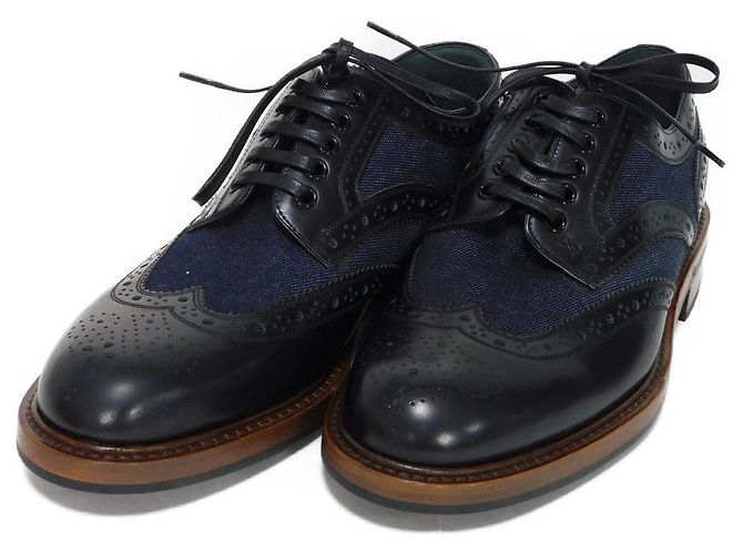 Louis Vuitton Voltaire Wingtip Derby Denim Leather Voltaire Derby - Shoes | LOUIS VUITTON main image 3