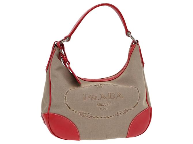 【はるき】PRADA Leather Canvas Bag Leather bag Prada Black in Leather - 50743436