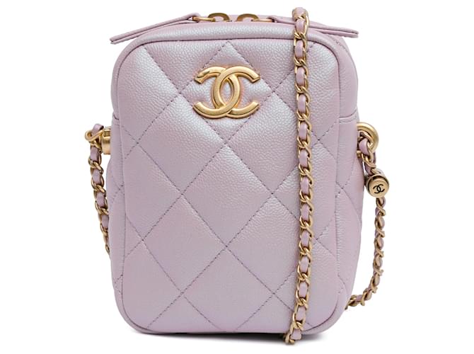 Pink Chanel Iridescent Caviar Vertical My Perfect Camera